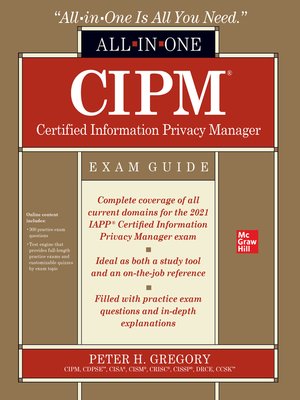 cover image of CIPM Certified Information Privacy Manager All-in-One Exam Guide